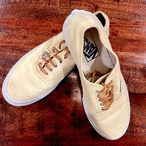 Soft yellow colored Vans size 6 women’s or 4.5 mens